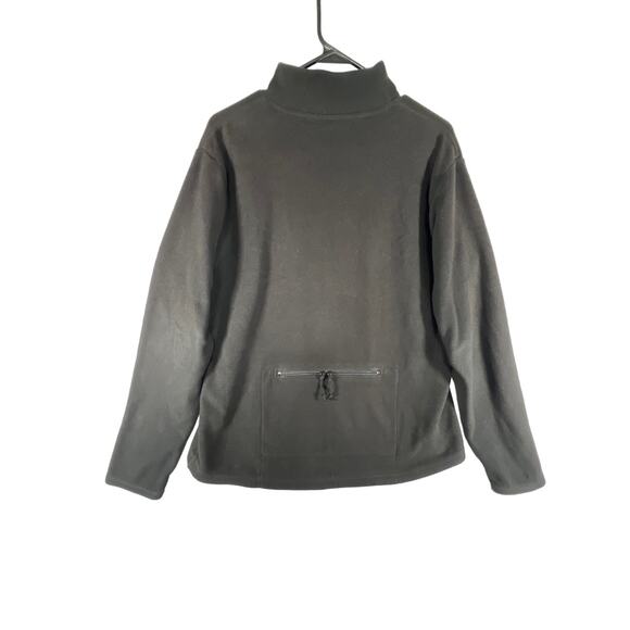 Vintage REI Men's Black 1/4 Zip Performance Pullover w/ Back Pocket Size: M - Picture 2 of 7